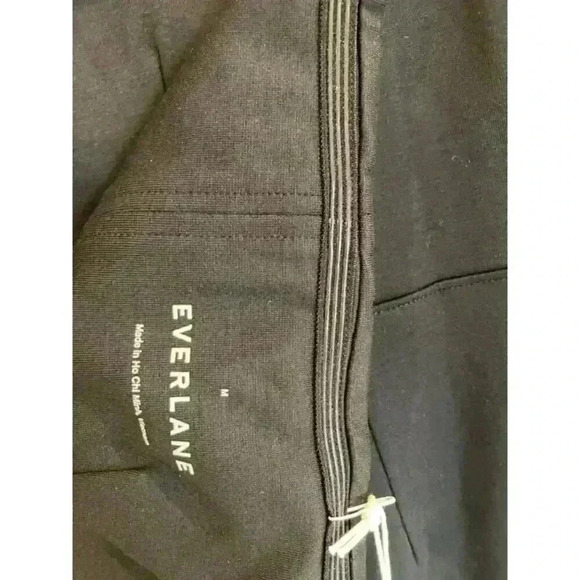 NWT Everlane The Dream Strapless Dress Black Midi Organic Cotton Bodycon Medium - Picture 10 of 12